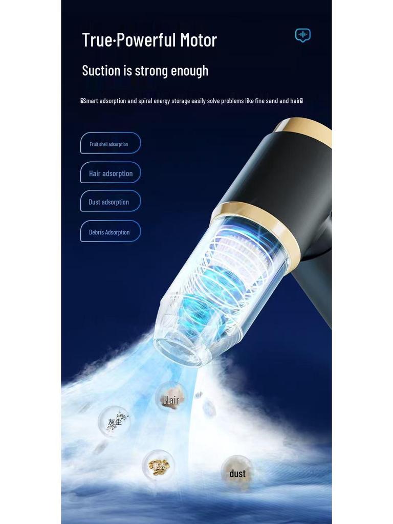 Dual-Use Wireless Mini Car & Home Vacuum Cleaner with Suction and Blowing Functions