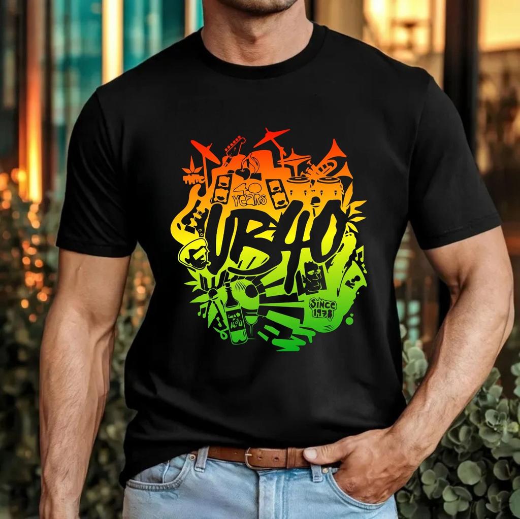 UB40 UK Tour 2026 Reggae Band T-T-Shirt 40 Years Anniversary 1978 Music Gift Top