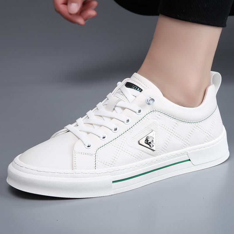 

2025 Мужские белые мокасины из натуральной коровьей кожи: Дышащий, Легкий и Универсальный для Повседневной Носки 41 белый