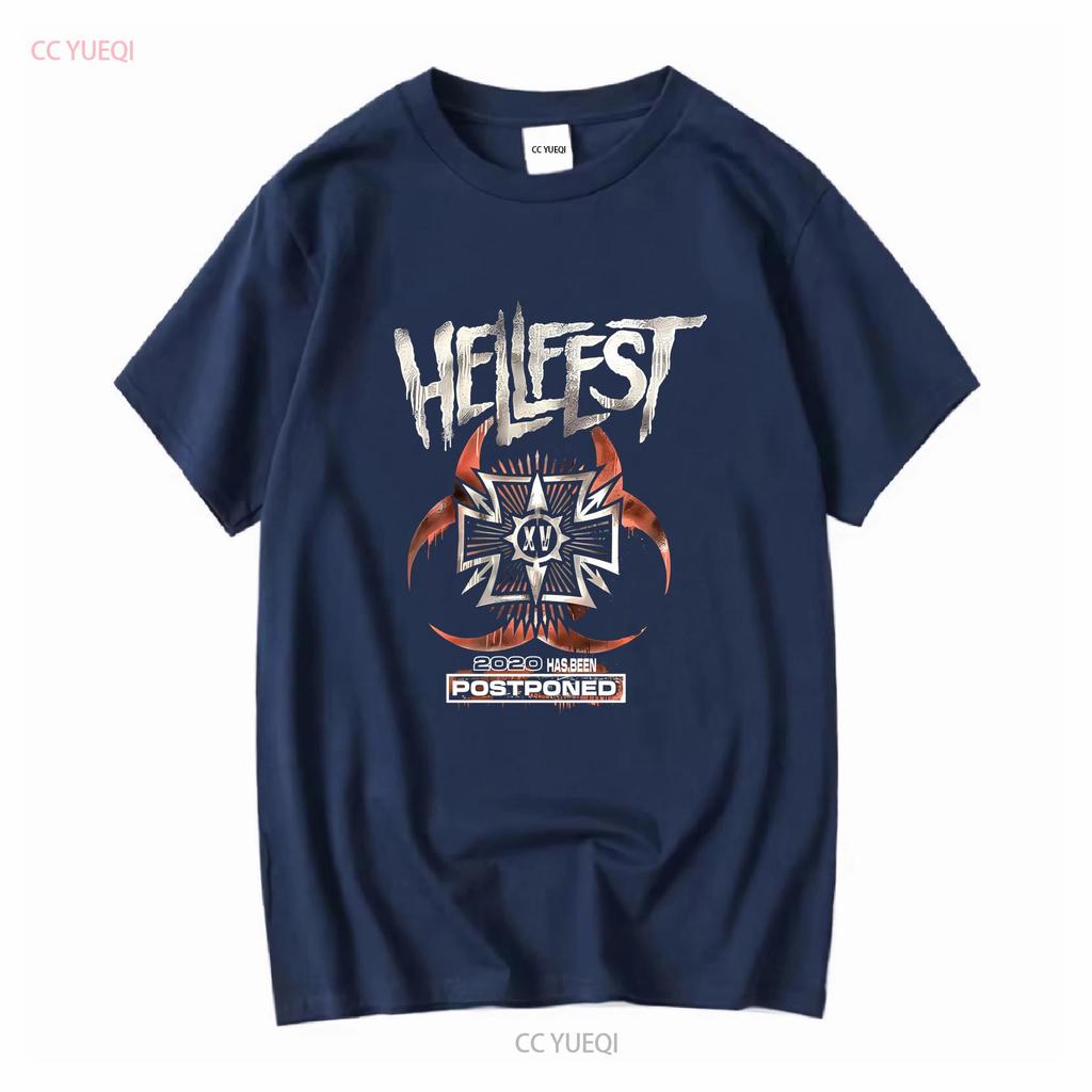 Hellfest 2020 has been postponed For Fan Black All Size T Shirt QQ1232 long or short sleeves vintage Washed Casual fashion