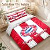 Custom Name Bedding Set 3 PiecesBayern Munich Print Duvet Cover + 2 Pillowcases Soft Bed Decor