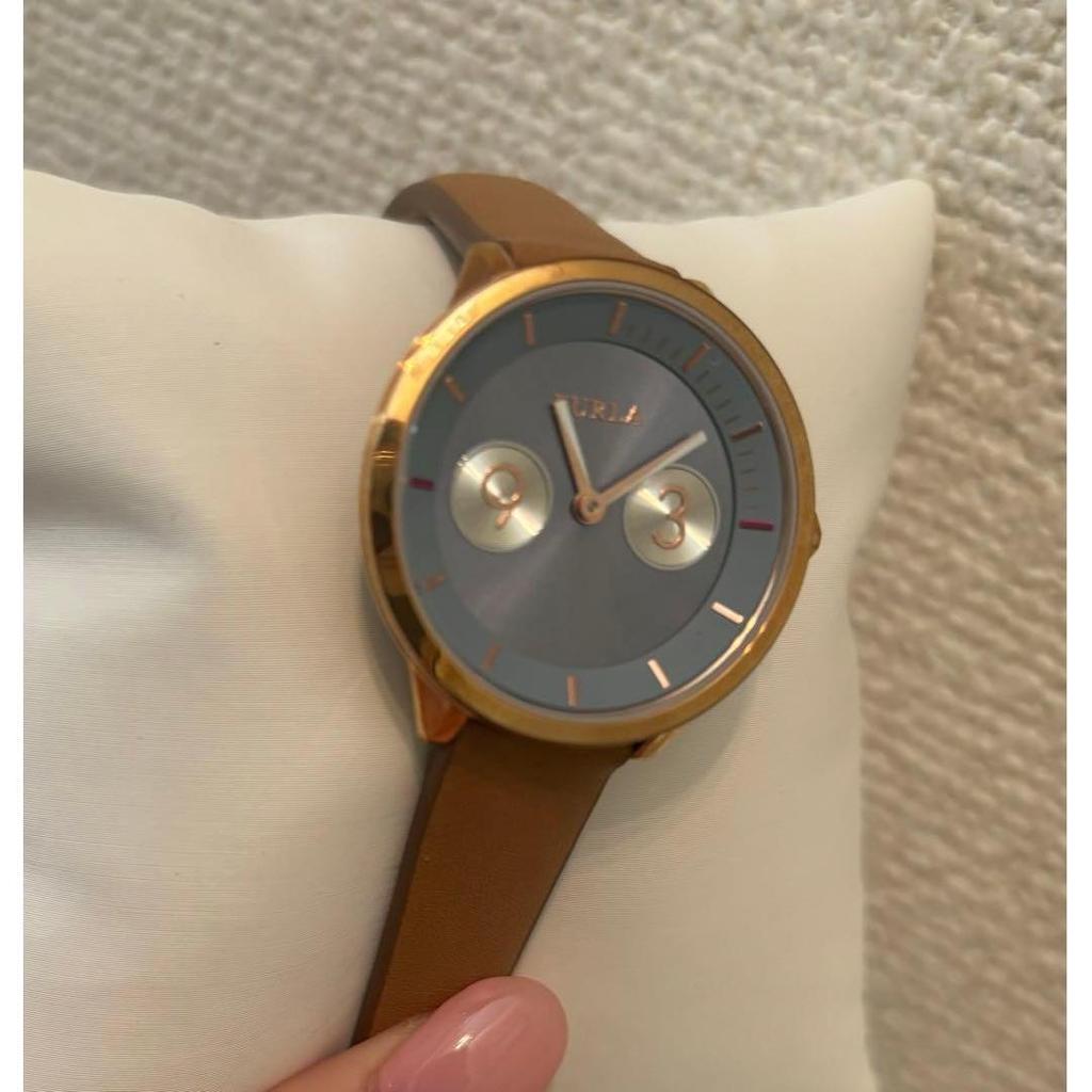 Used FURLA watch brown/blue