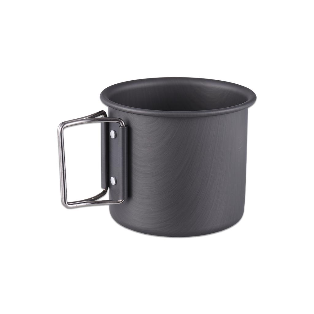 2 PCS Camping Cup Set Lightweight Aluminum Cup Set 450ml and 250ml Portable Foldable Handle Stackable Cup for Outdoor