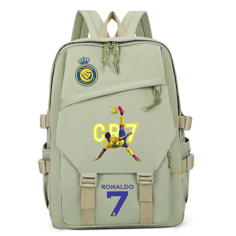 Football Star Ronaldo Surrounding Cr7 Printing Student Schoolbag Trend Backpack To Reduce The Burden And Large Capacity