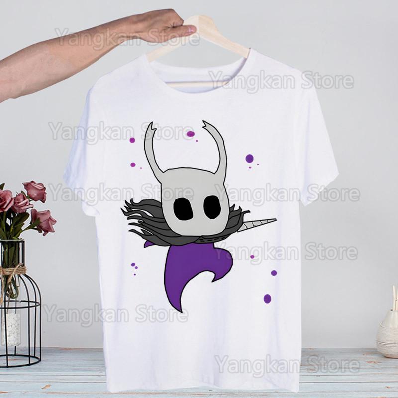 Hollow Knight Ghost Knight Game Skull T Shirt Fashion Tshirt Summer Mens Novelty Short Sleeve T-shirt Men Funny Tops