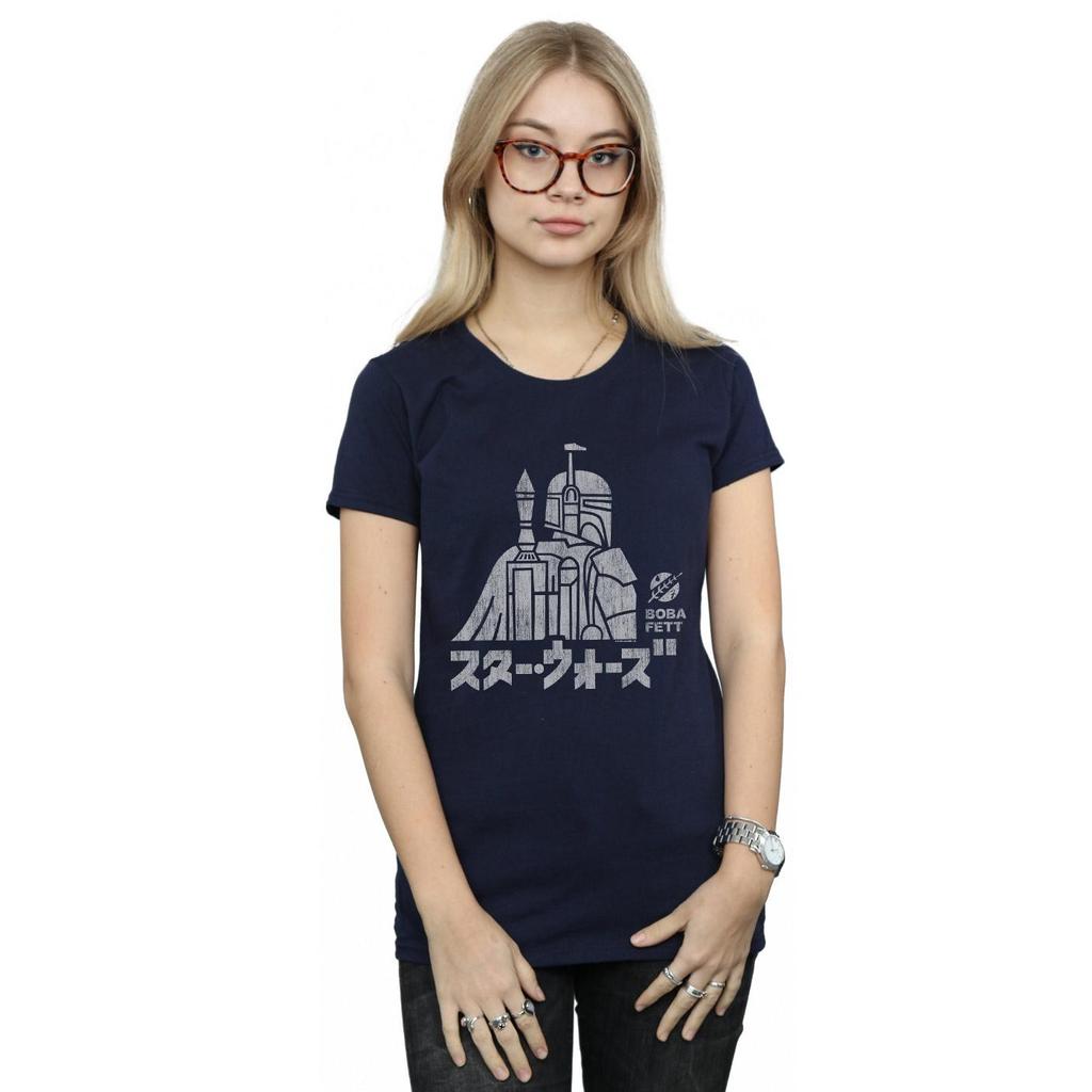 Star Wars Womens/Ladies Kanji Boba Fett Cotton T-Shirt