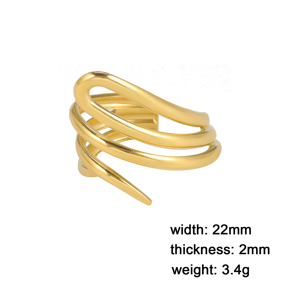 Cazador Hollow Geometric Rings Jewelry for Women Stainless Steel Finger Rings 2026 Wedding Birthday Mother Days Day Gift Trendy
