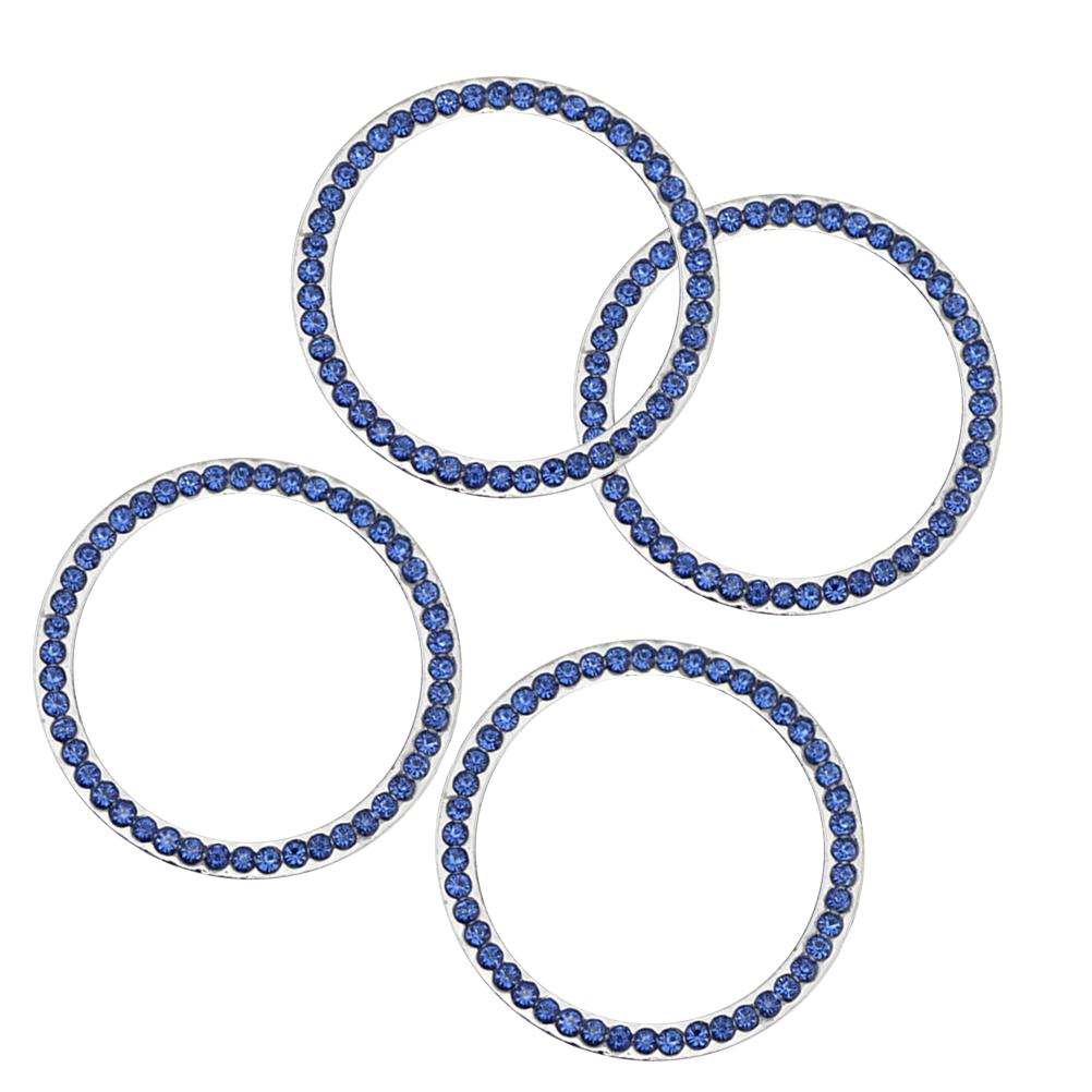 6pcs Car Stem Caps Crystal Rhinestone Tire Dust Caps For Auto Start Ignition Button Key Cover Waterproof Decorative Accessories