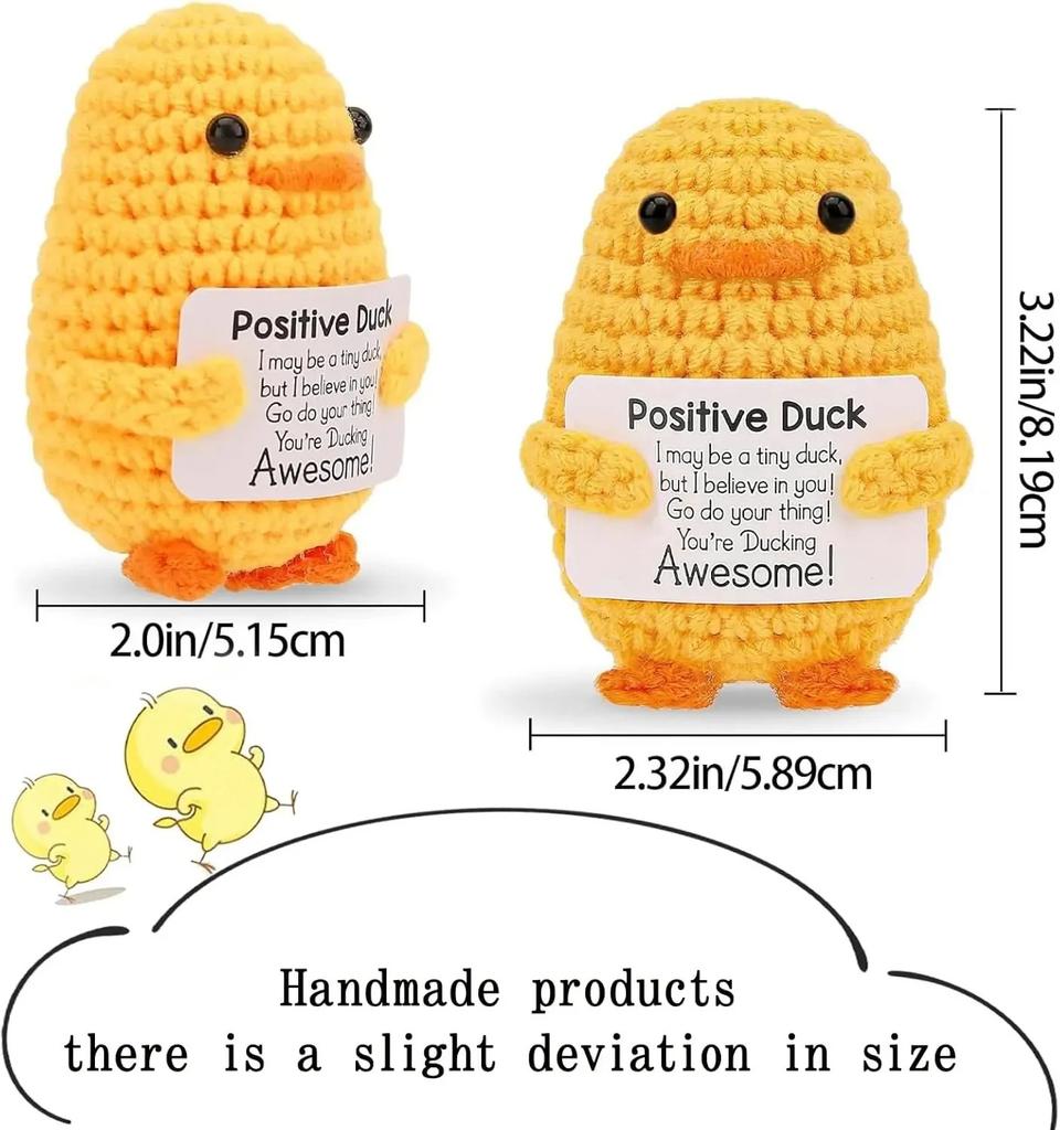 Bambola all'uncinetto Energia Positiva Tasca Abbraccio Fatto a Mano Maglia Peluche Patata Pianta Avocado Ape Tartaruga Anatra Divertente Regalo di Supporto Emotivo