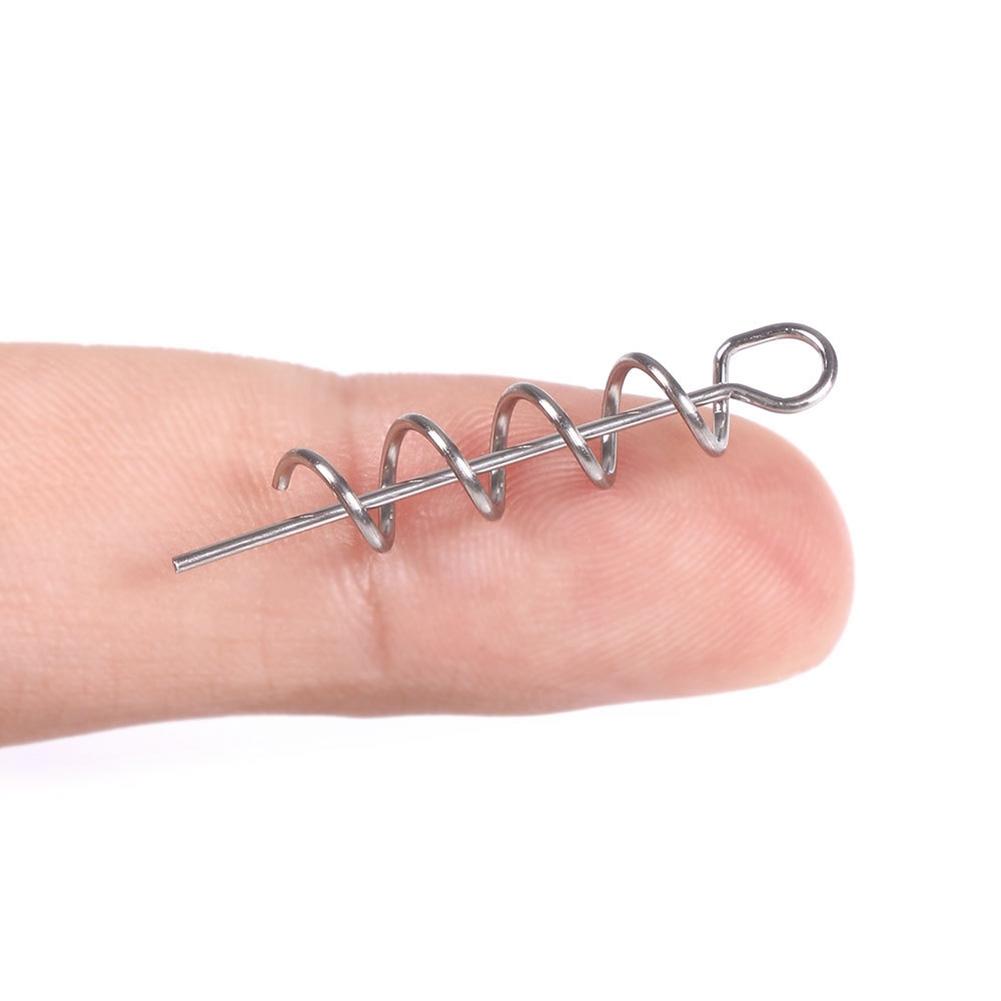 Professional Fishing Gear 50pcs Spring Lock Pins for Soft Lure Bait Worm Crank