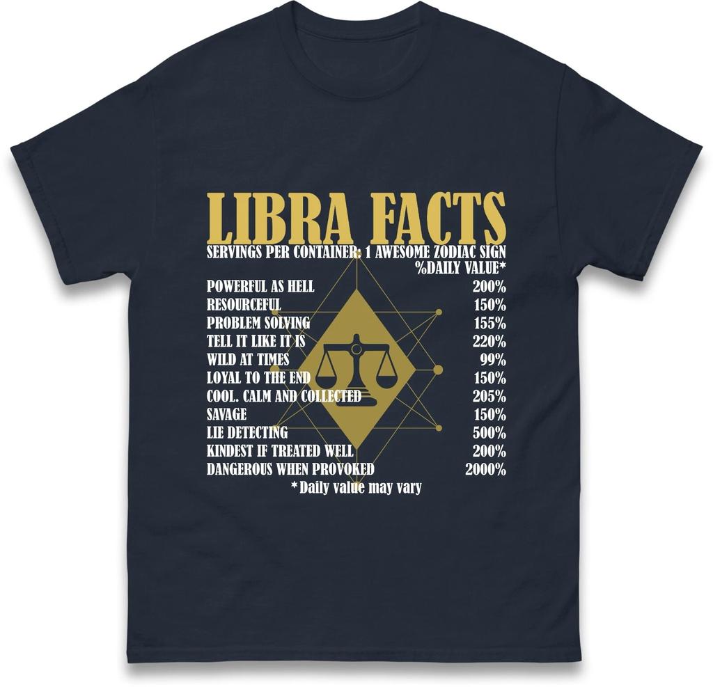 Zodiac Libra Horoscope Birthday Facts T Shirt