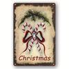 X Vintage Christmas Candy Tin Sign  Retro Aluminum Art with Santa  Gingerbread  Kitchen  Home Decor