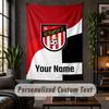 Personalisierte Wandteppich, Southampton FC Benutzerdefinierter Text, Weiches Stoff Wandkunst Für Innen Dekoration