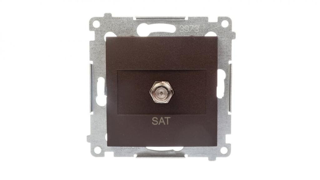 Simon 54 Sat Antenna Socket Brown Mat Dasf1.01/46