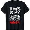 Ninja Costume - 2022 Halloween Ninja T-Shirt Khan Mens Womens Tank Top Sweatshirt Hoodie 359 Black
