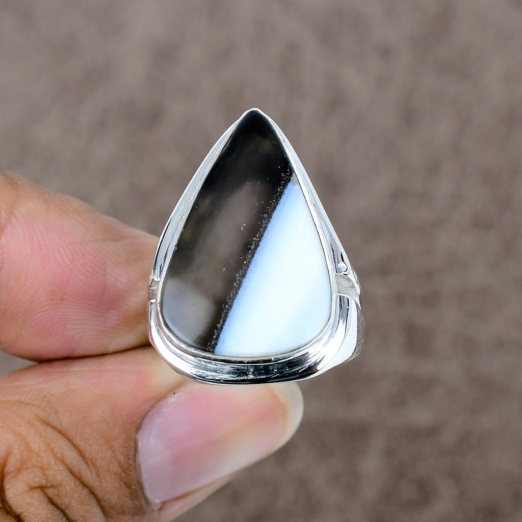 Owhyee Opal Genstone Handmade 925 Sterling Silver Jewelry Ring Size 9 KKG-526