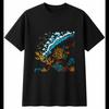 Tattoo Coral Reef In Water Sea Ocean Mens T-Shirt Black 100% Cotton Printed