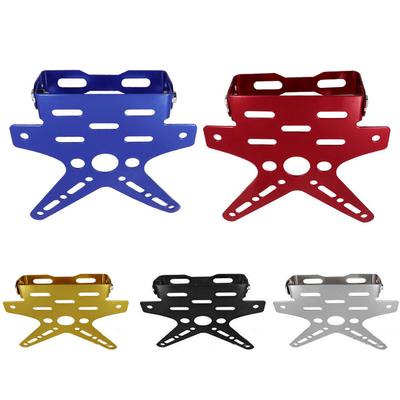 Galwaniczna rama tylnej tablicy rejestracyjnej motocykla ze stopu aluminium uchwyt motocyklowy skuter regulowana tablica rejestracyjna