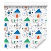 Scandinavian-style Dogs Wallpaper for Living Room and Bedroom 50x1000