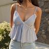 Y2K Spicy Girl Lace Stripe Camisole Sleeveless Vest