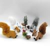 Simulated Squirrels Statue Stuffed Animals Plush Figure for DIY Crafts Displays