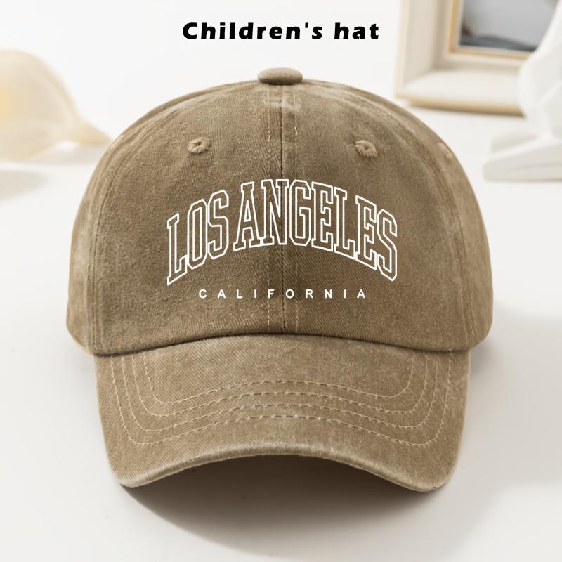 Youngsterss LOS ANGELES VINTAGE MADE Letter Print Vintage Baseball Cap Fashion Soft Top Adjustable Snapback for Boys and Girls