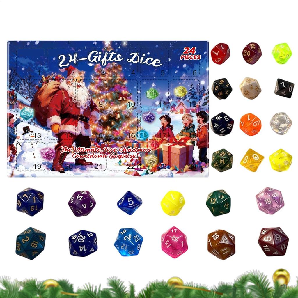 Dice Advent Calendar Advent Calendar Toy for The Countdown Holiday of Christmas Countdown Calendar Christmas Gift Xmas Gift
