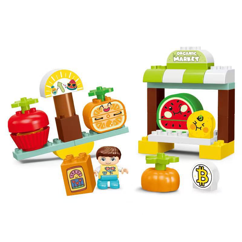 37pcs/set Creative Fruit Cutting Joy Series Large Particle Building Blocks Early Education Puzzle Toys For Kids Christmas Gifts