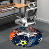 1 Stück Fußball Sport Büro Runder Teppich, Matte Geeignet für Büro, Unter Bürostühlen Schlafzimmer Wohnzimmer Heimdekoration, Raum Deko