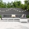 VidaXL Salon de jardin 5 pcs blanc bois massif de pin 3250837