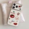 Korean graffiti splash ink tomato for iPhone17/16/15/14 ProMax Apple 13 women 12 mobile phone case