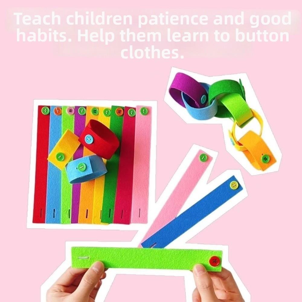 Felt Felt Button Bracelet Diy Montessori Early Education Educational Teaching Aids Kindergarten