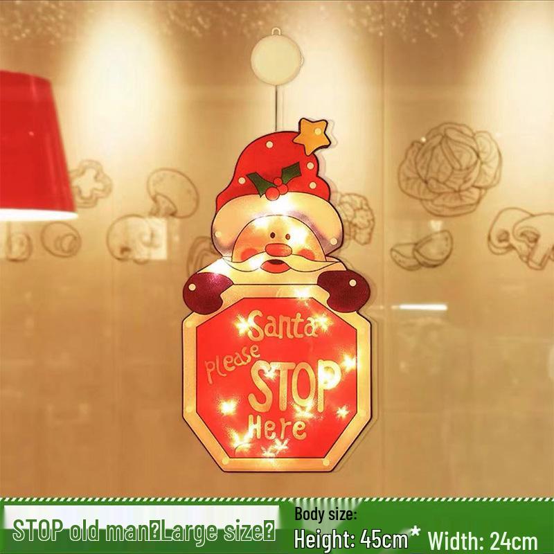 LED Christmas Tree Snowflake String Lights with Santa Claus Decoration