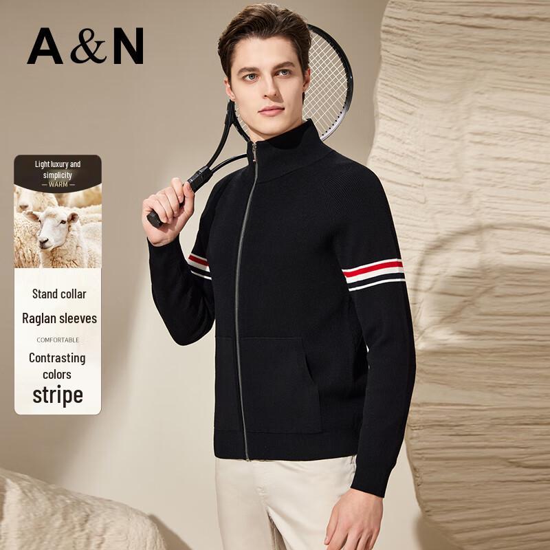 

Antonio Men s Colorblock Stand-Up Collar Raglan Knit Sweater L / 50