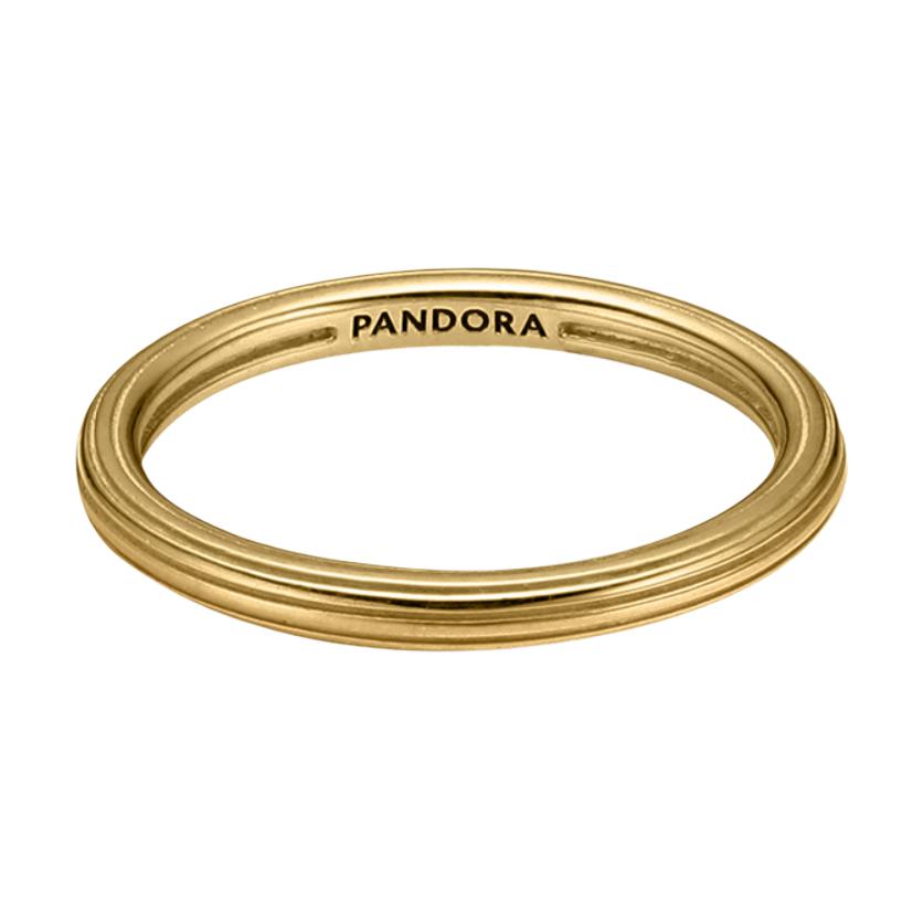 Pandora Brand Logo 14K Gold Plated Ring Unisex ring 169591C00 48