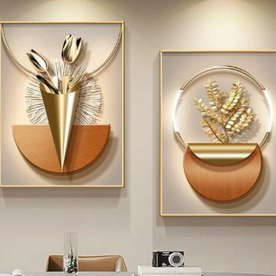 Elegant Dining Room Wall Art: High-End Decorative Painting for Dining Table Background