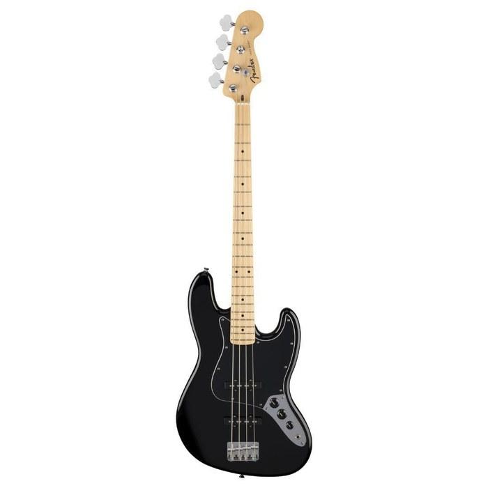 Fender Standard Jazz Bass, Maple Fingerboard, Black Pickguard, Black (with Soft Case)