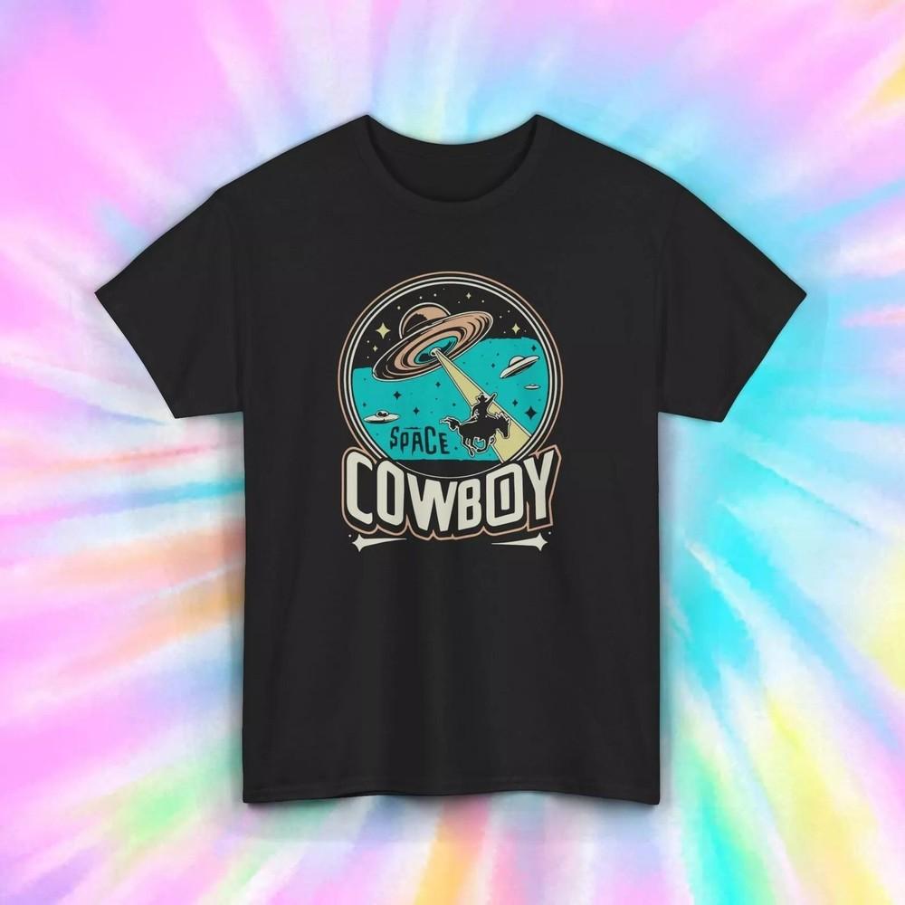 Space Cowboy T-Shirt | Retro Astronaut Cowboy Tee | Outer Space Graphic Unisex T-Shirt XXXXL