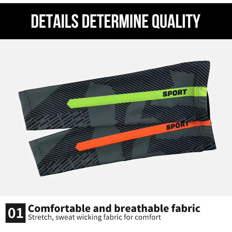 1 par solskydd för armen utomhussporter fiskeutflykt svettabsorberande isärm cykling isilke manschett män kvinnor