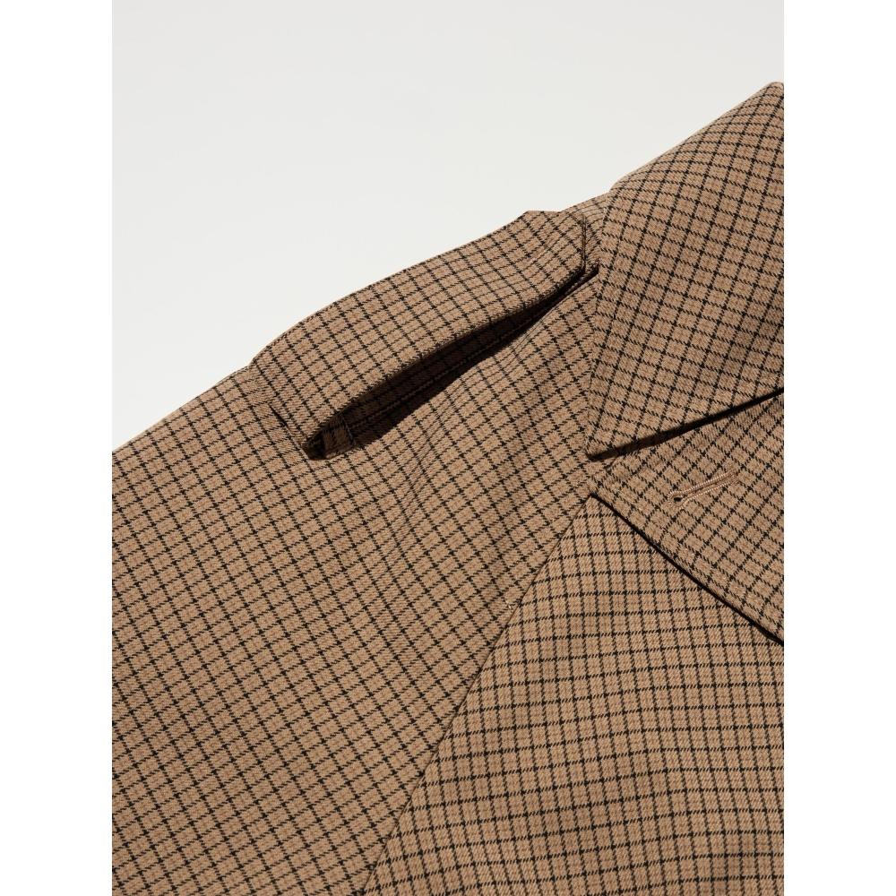 Gu By Uniqlo Short Trench Check Coat Rokh