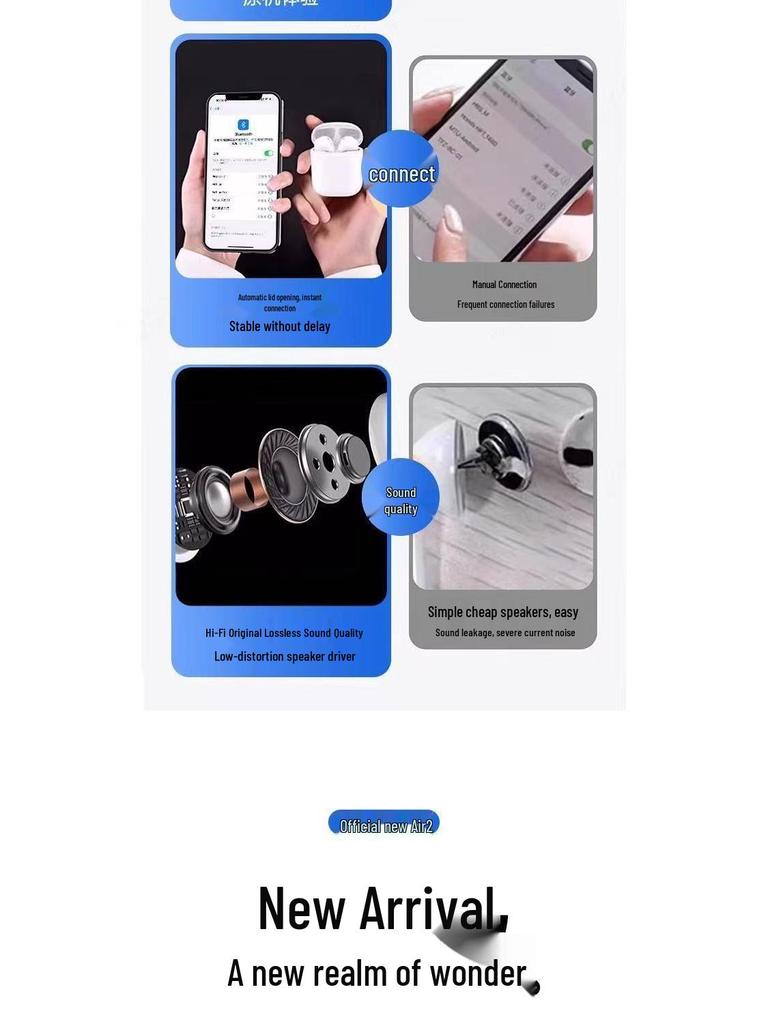 Air4 Bluetooth Earphones: In-ear Noise Canceling, Long Battery Life, Seventh Generation Wireless Earphones
