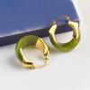 Retro Coffee Resin Ear Cuff: Autumn/Winter Hong Kong Style Elegant Earrings
