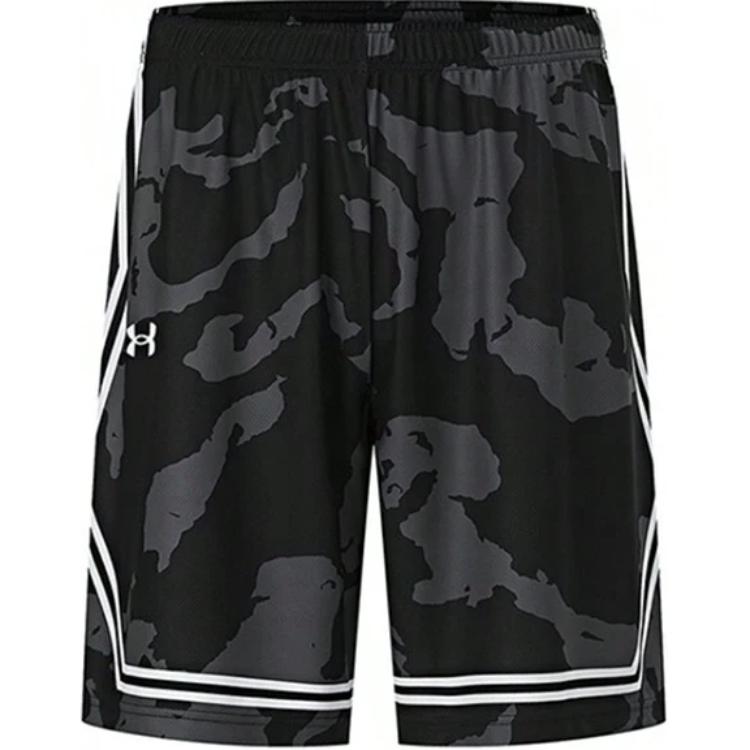 Under Armour Breathable Logo Print Tank Top And Elastic Waist Shorts Basketball Set Men Activewear 23500102-100+24500210-001