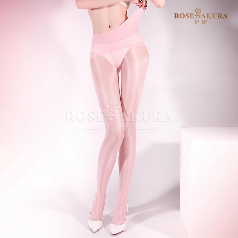 

Sexy 40D Satin Seamless Sherbin Stockings Oily Glossy Pantyhose Legging Glitter Silky Seamless Party Dance Ootd Lady Fashion M 45-65kg