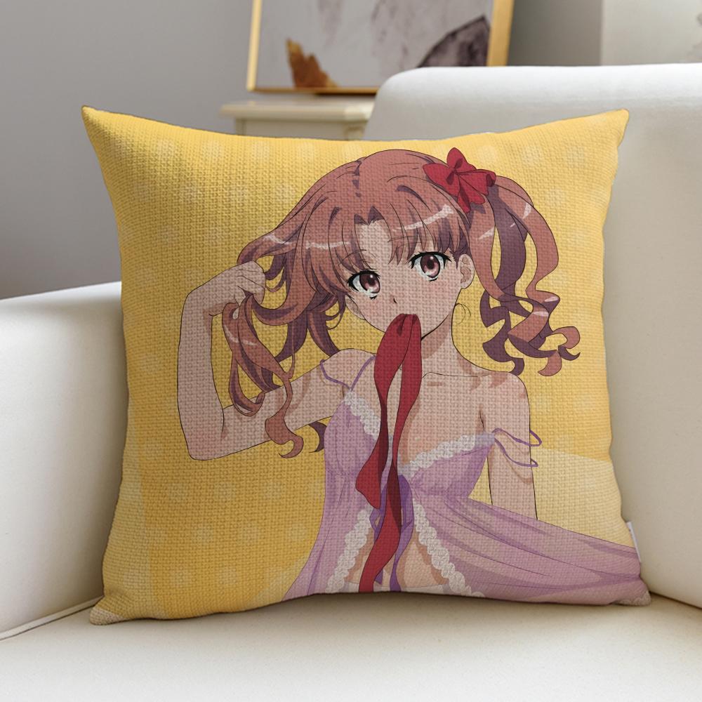Certain Scientific RailgunS Cushion Cover Breathable and skinfriendly linen pillowcase square removable and washable cushion