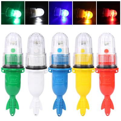 1 peça 20cm Lâmpada de flash duplo Luz de pesca Rede subaquática Bóia Sinalizador Luz indicadora Iscas Lâmpada localizadora de peixes