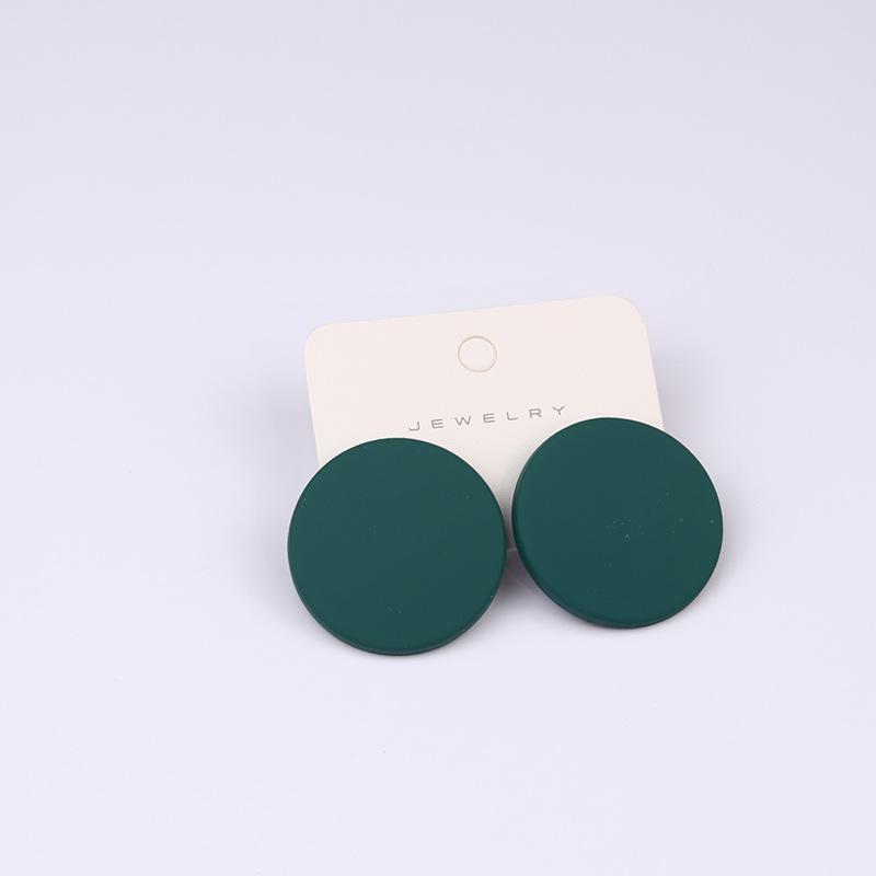 Pinkdudu Candy Color Round Acrylic Stud Earrings Color Sprayed Earrings Cute Simple Casual Earrings PD2232