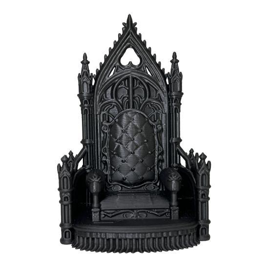 Miniature Throne Figuirine 3D Printed Gothic Style Chair Decoration Mini Landscape Ornaments for Dollhouse Accessory