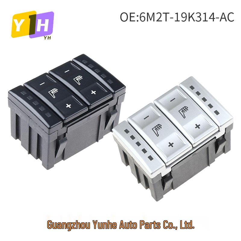 6M2T-19K314-AC compatible Ford seat heating button switch control M2T19K314AC in black/white.
