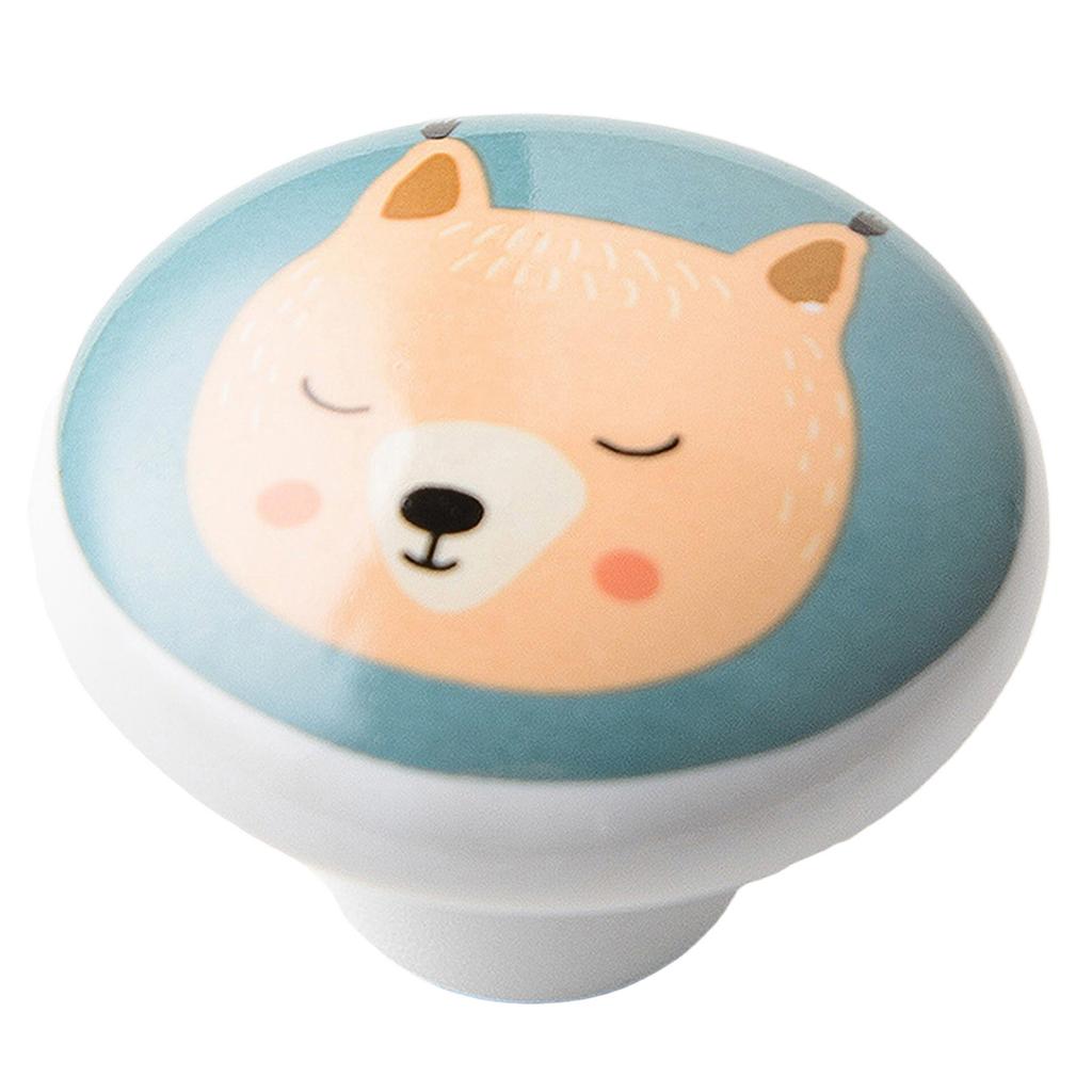 Cartoon Design Ceramic Drawer Knobs Nursery Room Cabinet Dresser Drawer Knobs Suitable for Closet Drawer Door